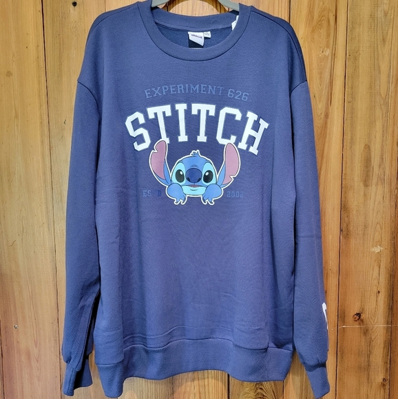 Stitch Graphic Women's Sweater - Blue - Picture 1 of 10